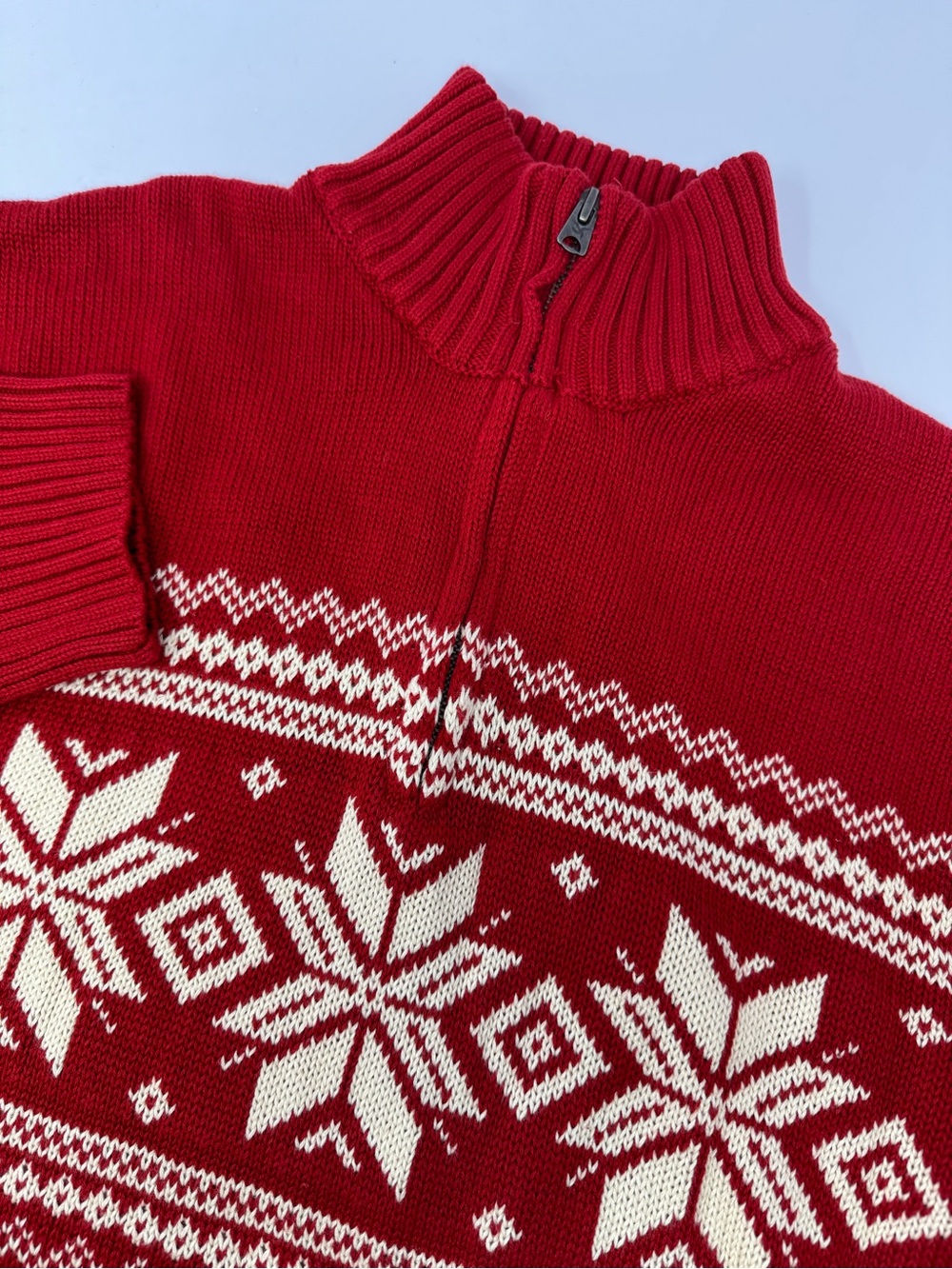 NWT American Living Mens Sweater XXL Red 1/4 Zip Pullover Long Sleeve Holiday F6